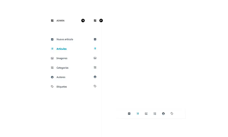 Vista de Admin Sites